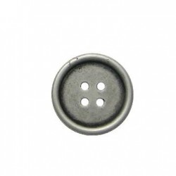 10 Boutons 23mm metal argente