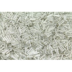 250 grs rocaille tube argente 10mm