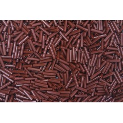 250 grs rocaille tube marron 10mm