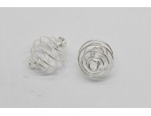 100 spirales metal argente 12mm