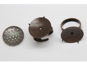 25 bagues a grille cuivre antique 20 mm