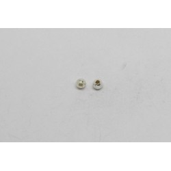 1000 Perles metal argente 3 mm