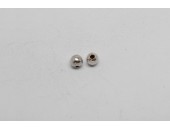 1000 Perles metal argente 4 mm