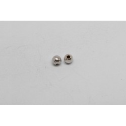 1000 Perles metal argente 4 mm
