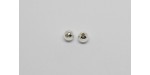 500 Perles metal argente 5 mm