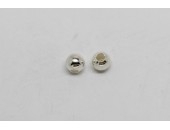 250 Perles metal argente 6 mm