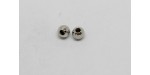 250 Perles metal argente fonce 6 mm