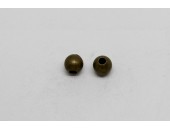 250 perles metal laiton antique 6 mm