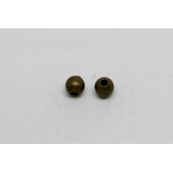 250 perles metal laiton antique 6 mm