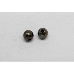 100 perles metal black metal 8 mm