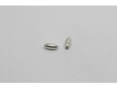 25 perles ovales 3mm ARGENT VERITABLE
