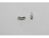 10 perles ovales 4mm ARGENT VERITABLE