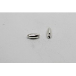 10 perles ovales 4mm ARGENT VERITABLE