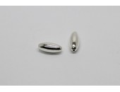 5 perles ovales 5mm ARGENT VERITABLE