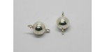 3 perles a anneaux 10mm ARGENT VERITABLE