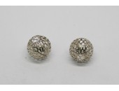 5 perles filigranne 12mm ARGENT VERITABLE
