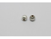 10 perles mat 6mm ARGENT VERITABLE