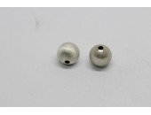 5 perles mat 8mm ARGENT VERITABLE