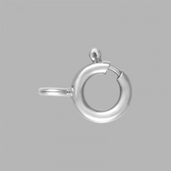 50 anneaux ressort BALLOU FINDINGS ARGENT VERITABLE 6mm