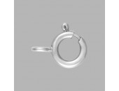 25 anneaux ressort BALLOU FINDINGS ARGENT VERITABLE 7mm