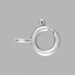 25 anneaux ressort BALLOU FINDINGS ARGENT VERITABLE 7mm