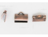 25 embouts metal a anneau cuivre antique 10mm