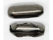 25 fermoirs chaine boule black metal 10.0mm