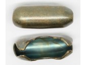 25 fermoirs chaine boule laitonnee antique 10.0mm