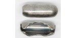 25 fermoirs chaine boule argentee antique 10.0mm