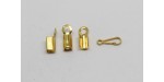 100 embouts lacets + 50 fermoirs dore