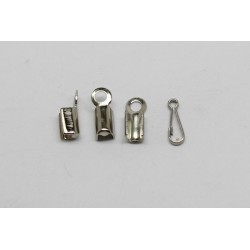 100 embouts lacets + 50 fermoirs argente