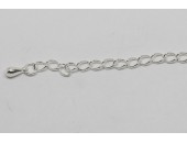 50 chainette de collier argentee antique