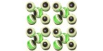 100 Disques Oeil Acrylique Vert clair 8mm