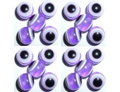 100 Perles Oeil Acrylique Violet 6mm