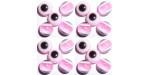 100 Perles Oeil Acrylique Rose 6mm