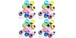 100 Disques Oeil Acrylique Multicolor 8mm