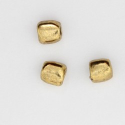 100 perles metal doré antique 5x4mm