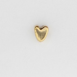 50 perles coeurs metal doré antique 6x5x3.5mm