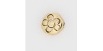 25 perles fleurs metal doré antique 12x12x5mm