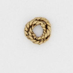 50 anneaux torsades metal doré antique 10x2.5mm
