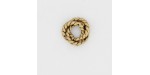 50 anneaux torsades metal doré antique 10x2.5mm