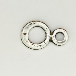 50 anneaux pour crochets metal argenté antique 18x11x1mm