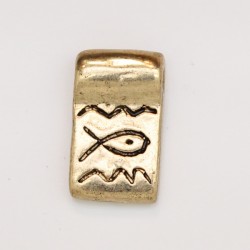 25 pendentifs metal doré antique 16x10x2mm