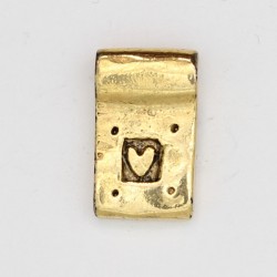 25 pendentifs metal doré antique 17x10.5x2mm