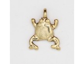 25 grenouilles metal doré antique 18.5x11x2mm