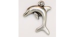 25 dauphins metal argenté antique 26x22x4mm