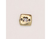 50 intercalaires 2 trous metal doré antique 8.5x8.5x2mm