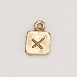 50 pendentifs metal doré antique 12x8.5x2mm
