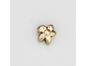 25 perles fleurs metal doré antique 8x5mm