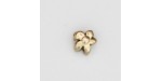 25 perles fleurs metal doré antique 8x5mm